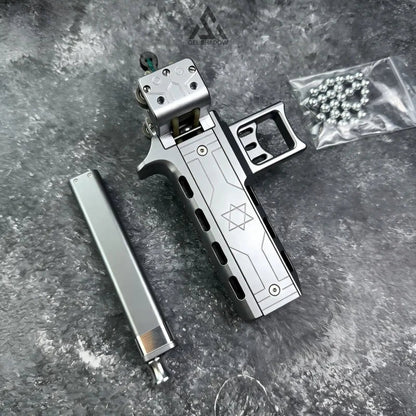 Galivo Semi-auto V5 Slingshot with Double Magazine 22 Shots CNC Aluminum Alloy