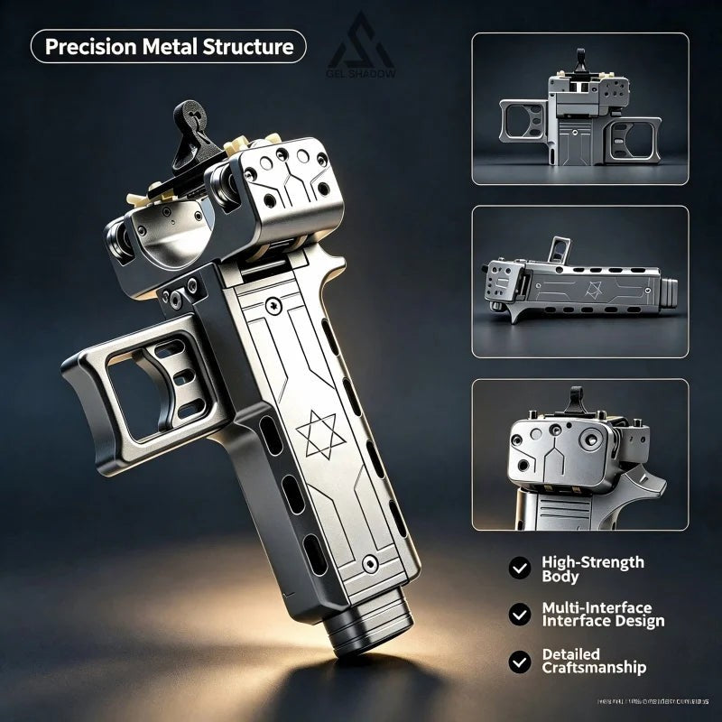 Galivo Semi-auto V5 Slingshot with Double Magazine 22 Shots CNC Aluminum Alloy