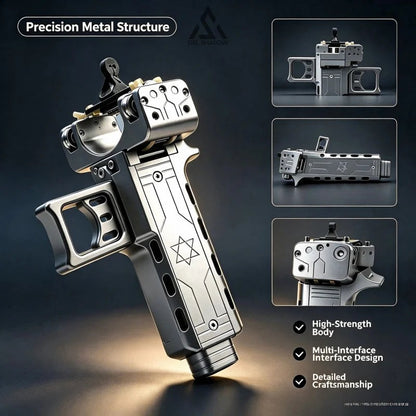 Galivo Semi-auto V5 Slingshot with Double Magazine 22 Shots CNC Aluminum Alloy