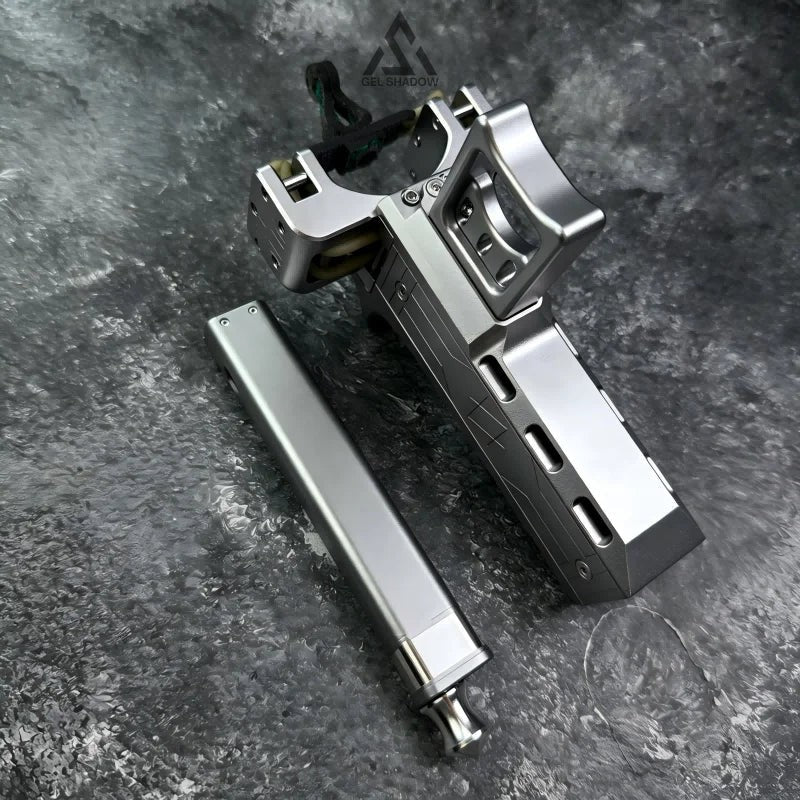 Galivo Semi-auto V5 Slingshot with Double Magazine 22 Shots CNC Aluminum Alloy