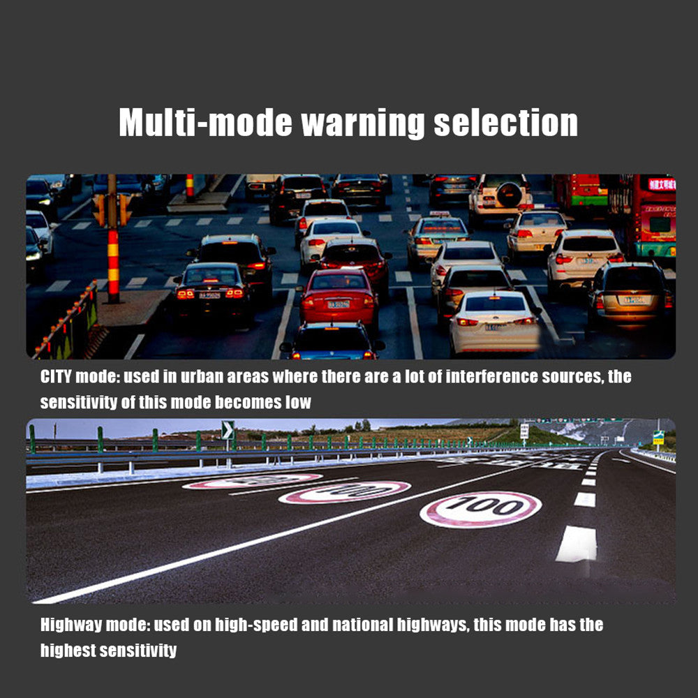 RAD2000 12V Car Radar Detector with English/Russian Voice Alerts, Laser Detection and Speed Alarm