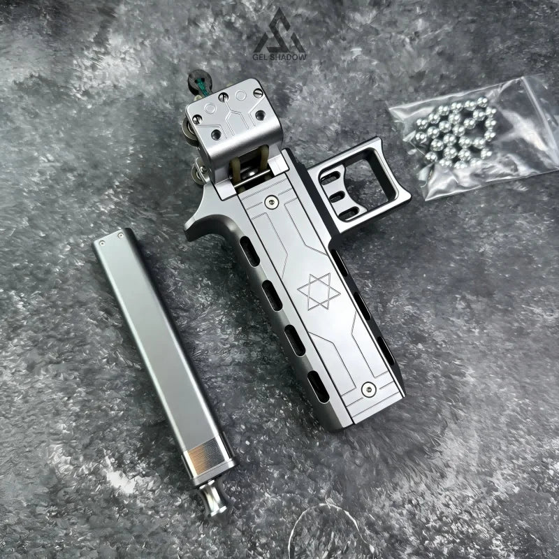 Galivo Semi-auto V5 Slingshot with Double Magazine 22 Shots CNC Aluminum Alloy