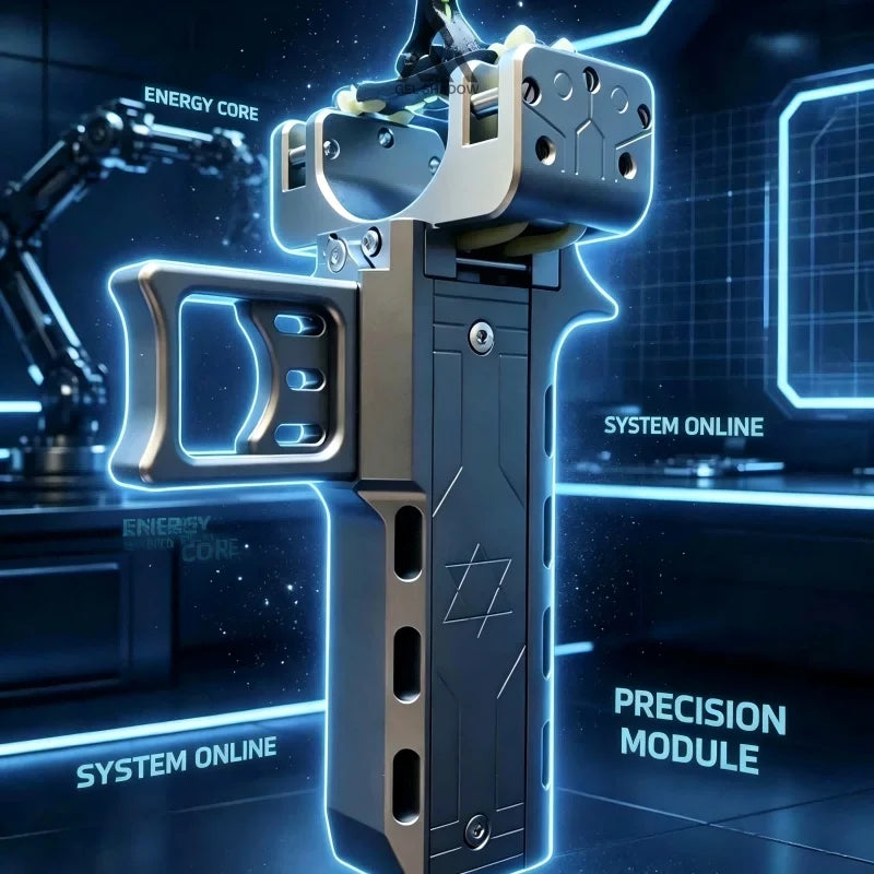 Galivo Semi-auto V5 Slingshot with Double Magazine 22 Shots CNC Aluminum Alloy