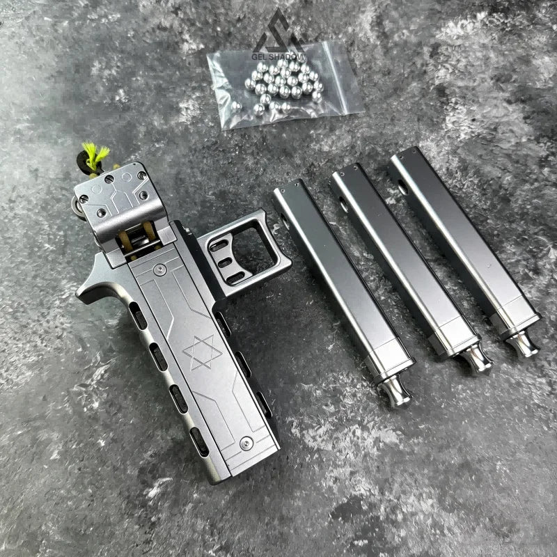 Galivo Semi-auto V5 Slingshot with Double Magazine 22 Shots CNC Aluminum Alloy